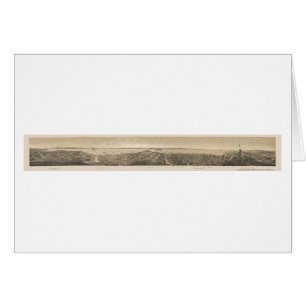 San Francisco, carte panoramique de CA - 1862