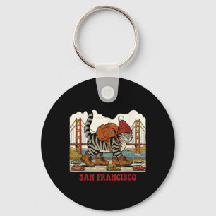 San Francisco Cat Keychain