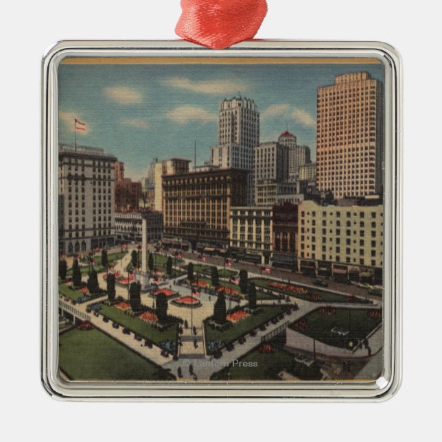 San Francisco, CAUnion Square View Metal Ornament (Front)