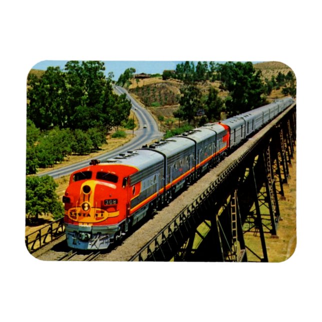 San Francisco Chief Train en Route Vintage  Magnet (Horizontal)