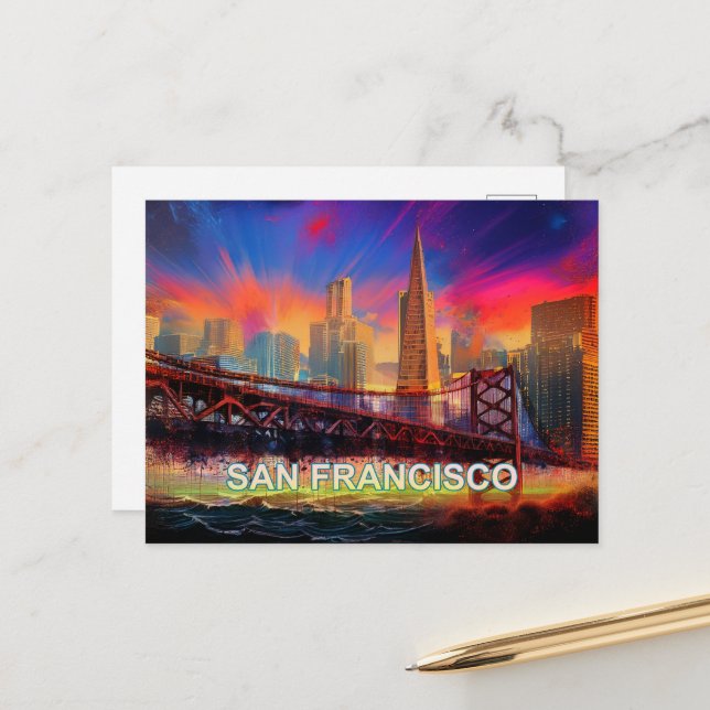 San Francisco City By The Bay  Postcard (Front/Back In Situ)