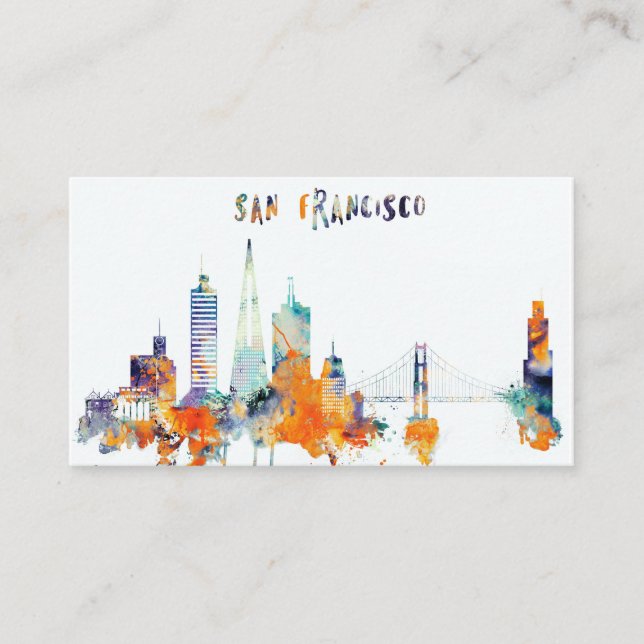 San Francisco City Skyline Business Card (Front)