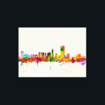 San Francisco City Skyline Canvas Print<br><div class="desc">Watercolor art print of the skyline of San Francisco,  California,  United States</div>