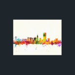 San Francisco City Skyline Canvas Print<br><div class="desc">Watercolor art print of the skyline of San Francisco,  California,  United States</div>