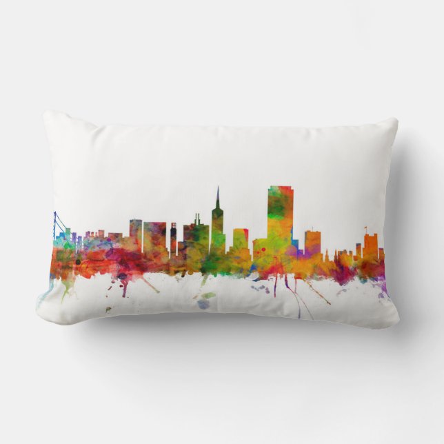 San Francisco City Skyline Lumbar Pillow (Front)