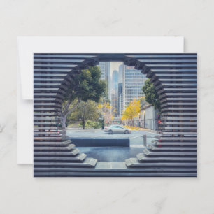 San Francisco City View through Metal Frame Postcard