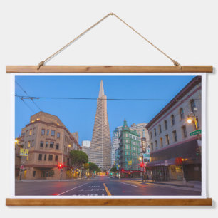 San Francisco Cityscape at Twilight Hanging Tapestry