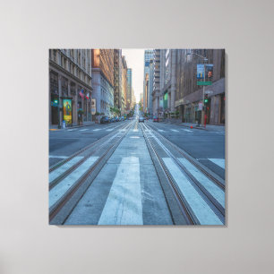 San Francisco Cityscape Street View Canvas Print