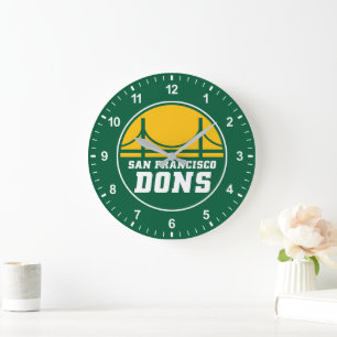 San Francisco Dons Large Clock