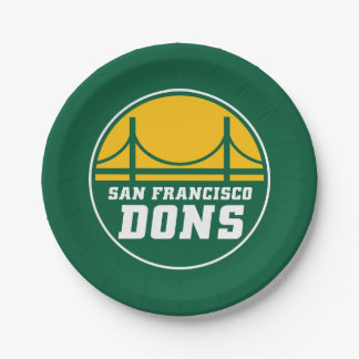 San Francisco Dons Paper Plate
