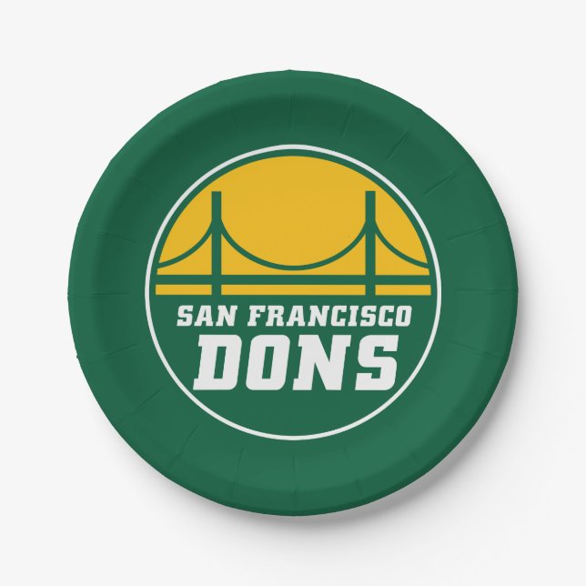 San Francisco Dons Paper Plate (Front)