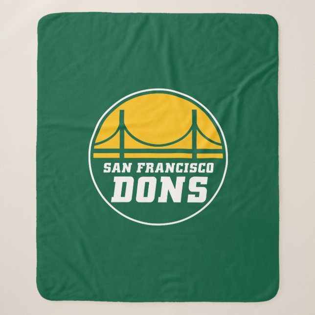 San Francisco Dons Sherpa Blanket (Front)