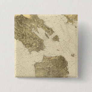 San Francisco Entrance, California 2 Inch Square Button