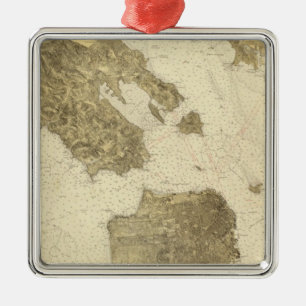 San Francisco Entrance, California 2 Metal Ornament