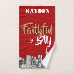 San Francisco Faithful to the Bay Red & Gold 49ers Hand Towel