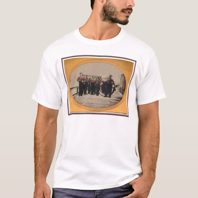 San Francisco Fire Brigade on Meiggs Wharf (40090) T-Shirt (Front)