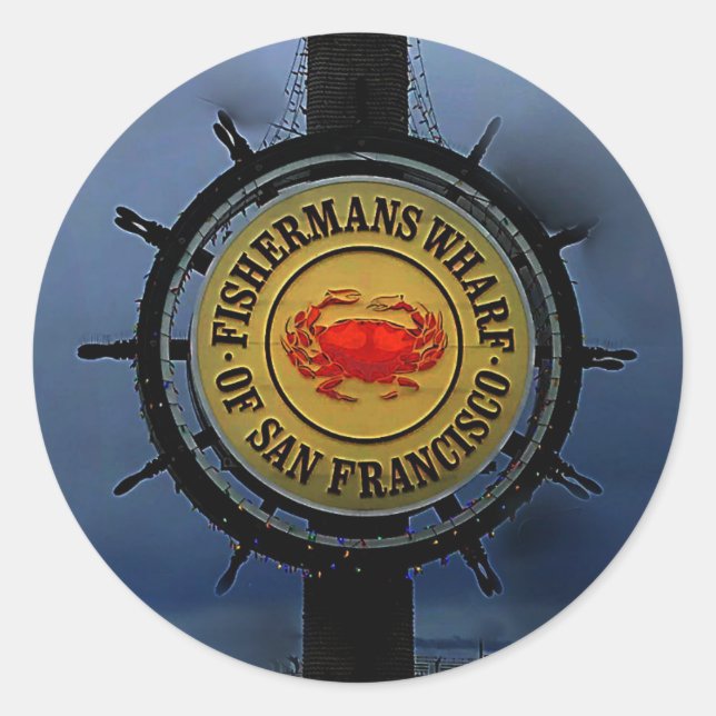 San Francisco Fishermans Wharf #2 Stickers (Front)