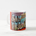 San Francisco Fisherman's Wharf Coffee Mug<br><div class="desc">A great retro greeting postcard from San Francisco's Fisherman's Wharf repurposed on a mug!</div>