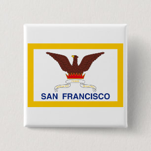 San Francisco Flag 2 Inch Square Button