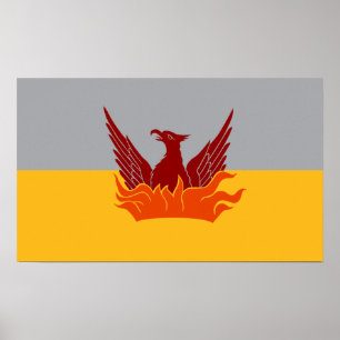 San Francisco Fog & Gold Flag PRINT