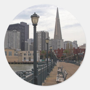 San Francisco from Pier 39 Classic Round Sticker