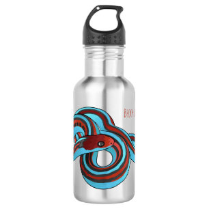 San Francisco garter snake cartoon illustration 532 Ml Water Bottle