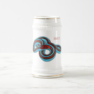 San Francisco garter snake cartoon illustration  Beer Stein
