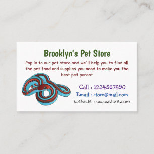 San Francisco garter snake cartoon illustration  Business Card