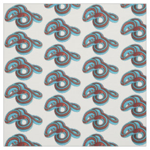 San Francisco garter snake cartoon illustration  Fabric