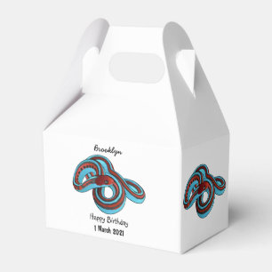 San Francisco garter snake cartoon illustration Favor Box