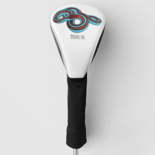 San Francisco garter snake cartoon illustration Golf Head Cover
