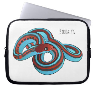 San Francisco garter snake cartoon illustration Laptop Sleeve