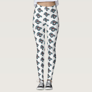 San Francisco garter snake cartoon illustration  Leggings