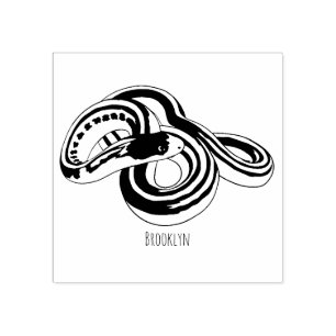 San Francisco garter snake cartoon illustration Rubber Stamp