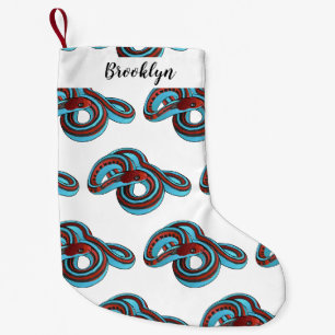 San Francisco garter snake cartoon illustration  Small Christmas Stocking