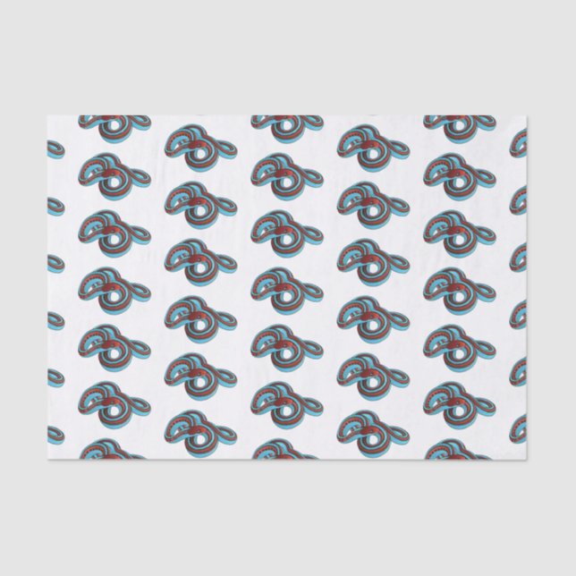 San Francisco garter snake cartoon illustration Tissue Paper (Front)