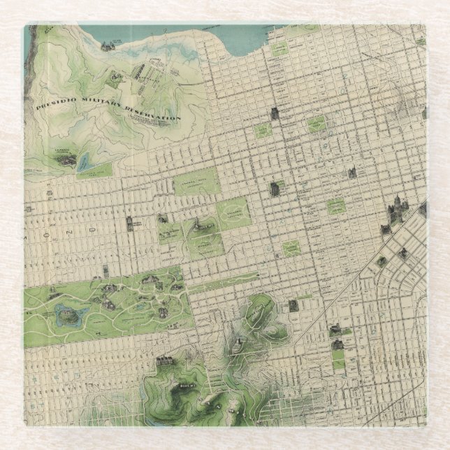 San Francisco Glass Coaster (Front)