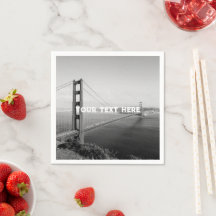 San Francisco Golden Gate Black and White Vintage