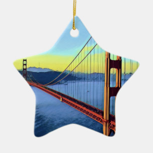 San Francisco - GOLDEN GATE - Bridge Ceramic Ornament