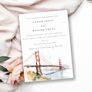San Francisco Golden Gate Bridge Couples Shower Invitation