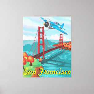 San Francisco Golden Gate Bridge flypast Canvas Print
