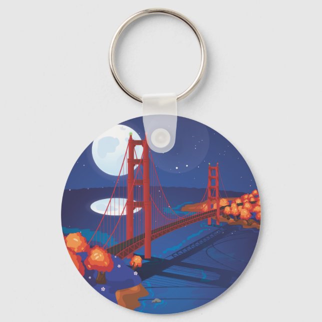 San Francisco Golden Gate Bridge Keychain (Front)