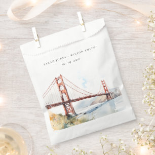San Francisco Golden Gate Bridge Landscape Wedding Favour Bag