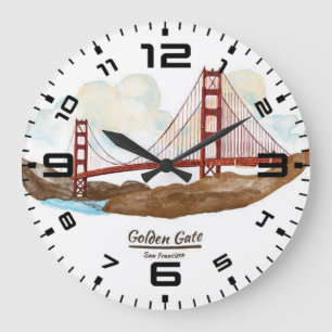 San Francisco Golden Gate Bridge Large Clock