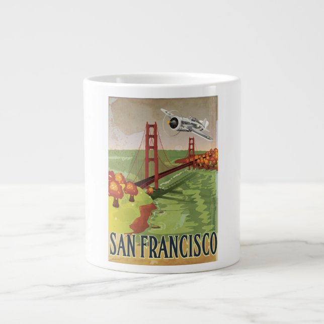San Francisco Golden Gate Bridge Large Coffee Mug (Front)