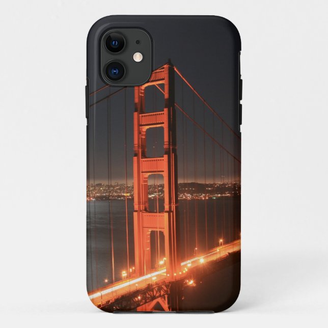 San Francisco Golden Gate Bridge Lit Up At Night Case-Mate iPhone Case (Back)
