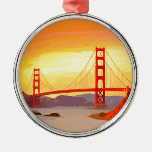San Francisco Golden Gate Bridge Metal Ornament