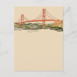 San Francisco Golden Gate Bridge Notecard Postcard