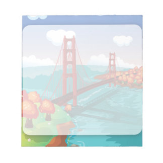 San Francisco Golden Gate Bridge Notepad