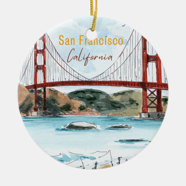 San Francisco Golden Gate Bridge Ornament (Front)